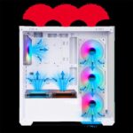 Spirit of Gamer Számítógépház - SPARK Arctic (fehér, ablakos, 6x12cm ventilátor, alsó táp,  ATX, 2xUSB3.0, 1xUSB-C) - Image 5