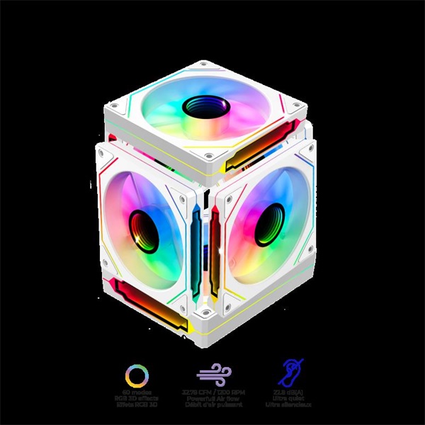 Spirit of Gamer Számítógépház - SPARK Arctic (fehér, ablakos, 6x12cm ventilátor, alsó táp,  ATX, 2xUSB3.0, 1xUSB-C) - Image 11