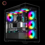 Spirit of Gamer Számítógépház - SPARK Black (fekete, ablakos, 6x12cm ventilátor, alsó táp,  ATX, 2xUSB3.0, 1xUSB-C) - Image 2