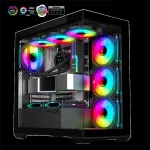Spirit of Gamer Számítógépház - SPARK Black (fekete, ablakos, 6x12cm ventilátor, alsó táp,  ATX, 2xUSB3.0, 1xUSB-C) - Image 3