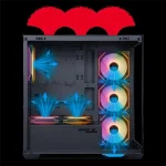 Spirit of Gamer Számítógépház - SPARK Black (fekete, ablakos, 6x12cm ventilátor, alsó táp,  ATX, 2xUSB3.0, 1xUSB-C) - Image 5