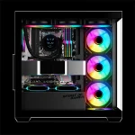 Spirit of Gamer Számítógépház - SPARK Black (fekete, ablakos, 6x12cm ventilátor, alsó táp,  ATX, 2xUSB3.0, 1xUSB-C) - Image 6