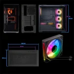 Spirit of Gamer Számítógépház - SPARK Black (fekete, ablakos, 6x12cm ventilátor, alsó táp,  ATX, 2xUSB3.0, 1xUSB-C) - Image 11
