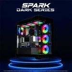 Spirit of Gamer Számítógépház - SPARK Black (fekete, ablakos, 6x12cm ventilátor, alsó táp,  ATX, 2xUSB3.0, 1xUSB-C) - Image 13