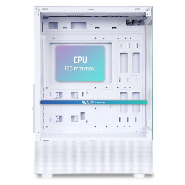 Spirit of Gamer Számítógépház - SPECTRA Arctic (fehér, ablakos, 3x12cm ventilátor, alsó táp,  ATX, 1xUSB3.0, 2xUSB2.0) - Image 6