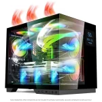 Spirit of Gamer Számítógépház - VIPER CRX Black (fekete, ablakos, 6x12cm ventilátor, alsó táp,  ATX, 1x USB-C, 2x USB-A) - Image 6