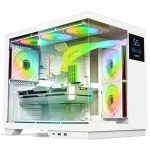 Spirit of Gamer Számítógépház - VIPER CRX White (fekete, ablakos, 6x12cm ventilátor, alsó táp,  ATX, 1x USB-C, 2x USB-A)