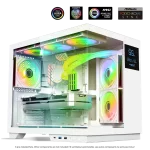 Spirit of Gamer Számítógépház - VIPER CRX White (fekete, ablakos, 6x12cm ventilátor, alsó táp,  ATX, 1x USB-C, 2x USB-A) - Image 2