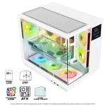 Spirit of Gamer Számítógépház - VIPER CRX White (fekete, ablakos, 6x12cm ventilátor, alsó táp,  ATX, 1x USB-C, 2x USB-A) - Image 3