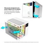 Spirit of Gamer Számítógépház - VIPER CRX White (fekete, ablakos, 6x12cm ventilátor, alsó táp,  ATX, 1x USB-C, 2x USB-A) - Image 5