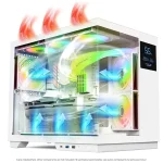 Spirit of Gamer Számítógépház - VIPER CRX White (fekete, ablakos, 6x12cm ventilátor, alsó táp,  ATX, 1x USB-C, 2x USB-A) - Image 6