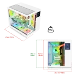 Spirit of Gamer Számítógépház - VIPER CRX White (fekete, ablakos, 6x12cm ventilátor, alsó táp,  ATX, 1x USB-C, 2x USB-A) - Image 11