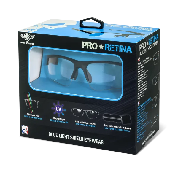 Spirit of Gamer Szemüveg - Retina Pro (Kékfény/UV szűrő, tükröződés mentes, modern dizájn, fekete) - Image 8