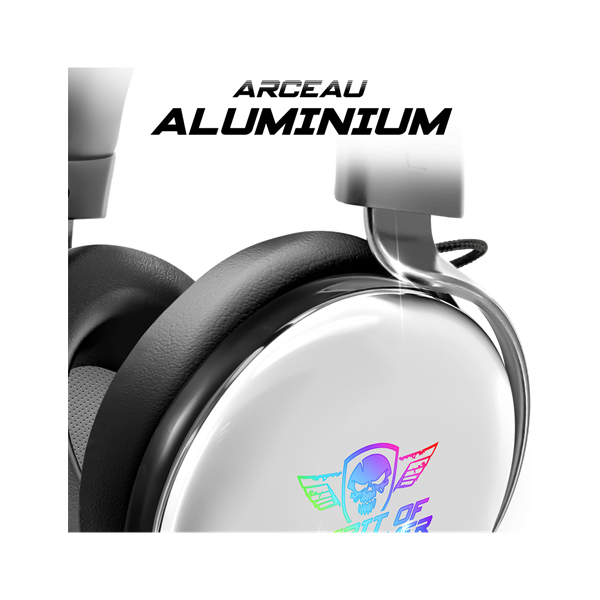 Spirit of Gamer Fejhallgató - H700 White (MultiPlatform, 7.1, mikrofon, hangerőszabályzó, nagy-párnás, fehér) - Image 5