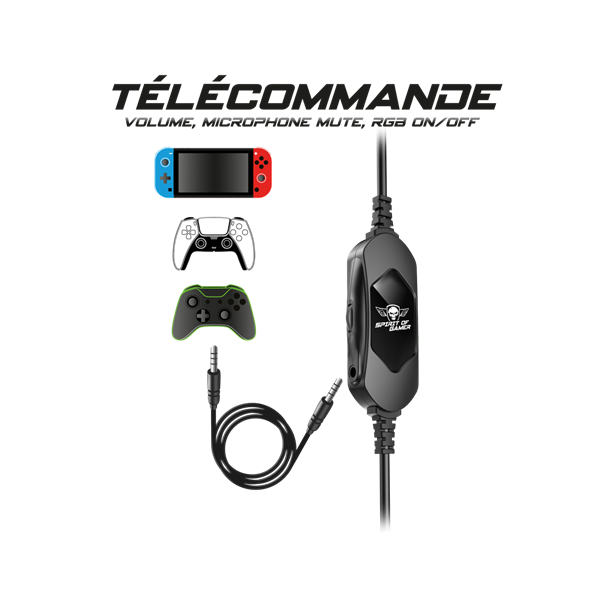 Spirit of Gamer Fejhallgató - H700 White (MultiPlatform, 7.1, mikrofon, hangerőszabályzó, nagy-párnás, fehér) - Image 6