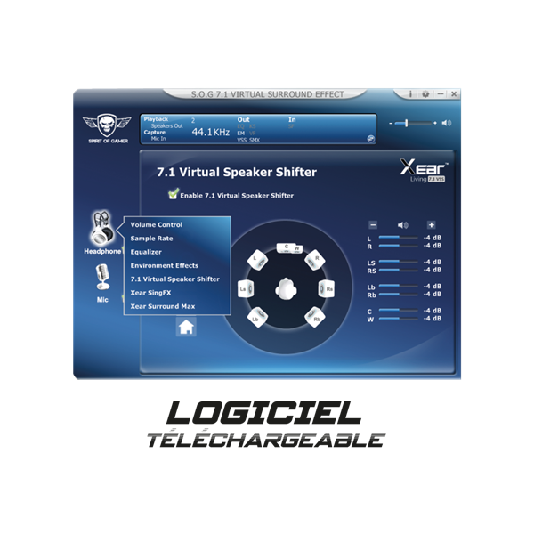 Spirit of Gamer Fejhallgató - H700 White (MultiPlatform, 7.1, mikrofon, hangerőszabályzó, nagy-párnás, fehér) - Image 9