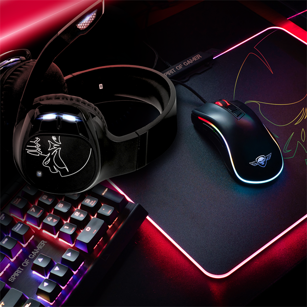 Spirit of Gamer Wireless Fejhallgató - MIC-XH1100 (MultiPlatform,7.1,mikrofon, hangerőszabályzó, nagy-párnás, fekete) - Image 9