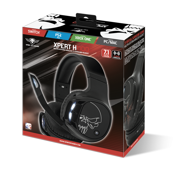 Spirit of Gamer Wireless Fejhallgató - MIC-XH1100 (MultiPlatform,7.1,mikrofon, hangerőszabályzó, nagy-párnás, fekete) - Image 11