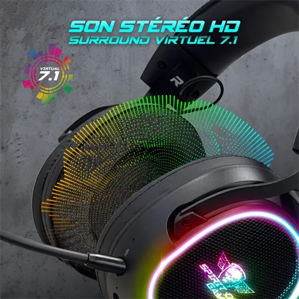 Spirit of Gamer Wireless Fejhallgató - MIC-XH1200 (MultiPlatform,7.1,mikrofon, hangerőszabályzó, nagy-párnás, fekete) - Image 6