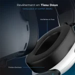Spirit of Gamer Wireless Fejhallgató - MIC-XH1400 (MultiPlatform, 7.1,mikrofon, hangerőszabályzó, nagy-párnás, fehér) - Image 10