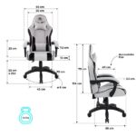 Spirit of Gamer szék - ARENA Light Grey (állítható magasság; párnázott kartámasz; PU; max.120kg-ig, világos-szürke) - Image 9