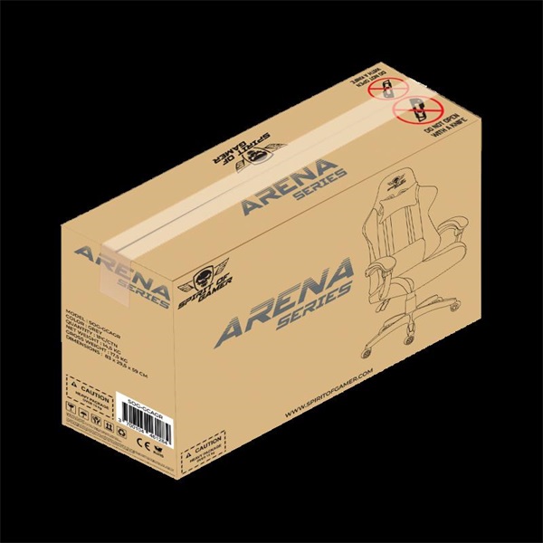 Spirit of Gamer szék - ARENA Light Grey (állítható magasság; párnázott kartámasz; PU; max.120kg-ig, világos-szürke) - Image 11