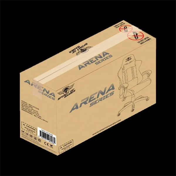 Spirit of Gamer szék - ARENA Light Grey (állítható magasság; párnázott kartámasz; PU; max.120kg-ig, világos-szürke) - Image 11