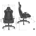 Spirit of Gamer szék - CRUSADER Black (állítható dőlés/magasság/kartámasz; max.120kg-ig, fekete) - Image 11