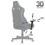 Spirit of Gamer szék - CRUSADER Blue (állítható dőlés/magasság/kartámasz; max.120kg-ig, kék) - Image 5