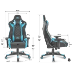 Spirit of Gamer szék - CRUSADER Blue (állítható dőlés/magasság/kartámasz; max.120kg-ig, kék) - Image 11