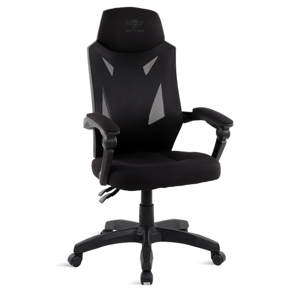 Spirit of Gamer szék - HELLCAT Black (állítható dőlés/magasság; szövet; max.120kg-ig, fekete)