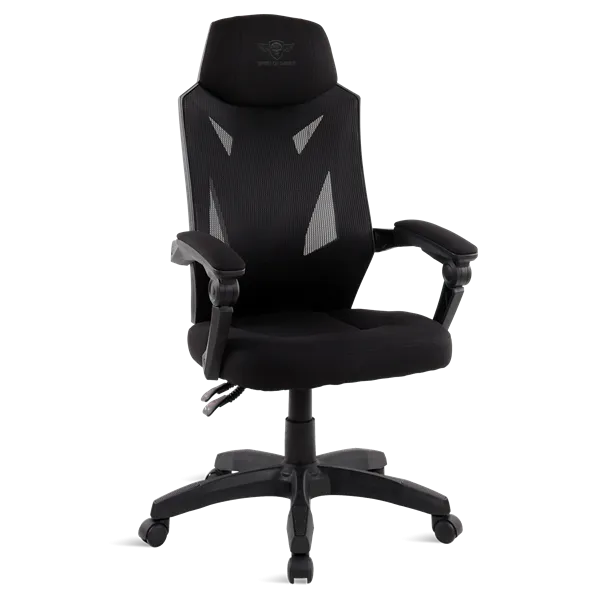 Spirit of Gamer szék - HELLCAT Black (állítható dőlés/magasság; szövet; max.120kg-ig, fekete)