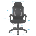 Spirit of Gamer szék - HELLCAT Black (állítható dőlés/magasság; szövet; max.120kg-ig, fekete) - Image 7
