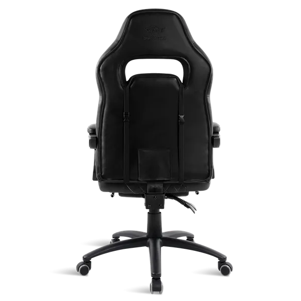 Spirit of Gamer szék - MUSTANG Black (állítható dőlés/magasság; kihajtható lábtartó; max.120kg-ig, fekete) - Image 4