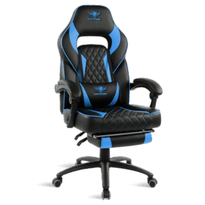 Spirit of Gamer szék - MUSTANG Blue (állítható dőlés/magasság; kihajtható lábtartó; max.120kg-ig, kék)