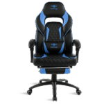 Spirit of Gamer szék - MUSTANG Blue (állítható dőlés/magasság; kihajtható lábtartó; max.120kg-ig, kék) - Image 2