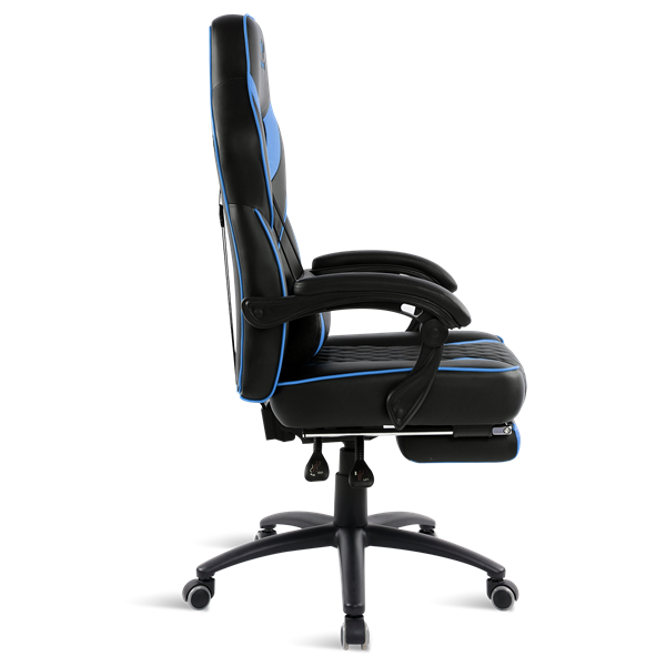 Spirit of Gamer szék - MUSTANG Blue (állítható dőlés/magasság; kihajtható lábtartó; max.120kg-ig, kék) - Image 3