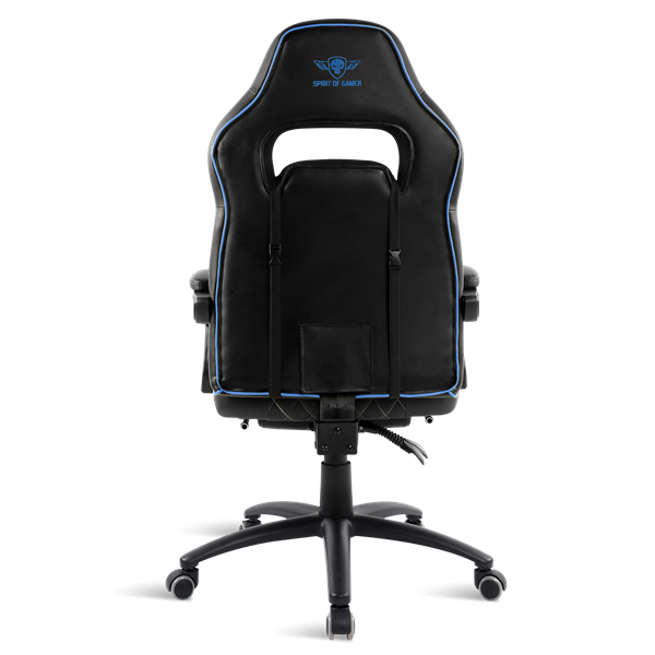 Spirit of Gamer szék - MUSTANG Blue (állítható dőlés/magasság; kihajtható lábtartó; max.120kg-ig, kék) - Image 4