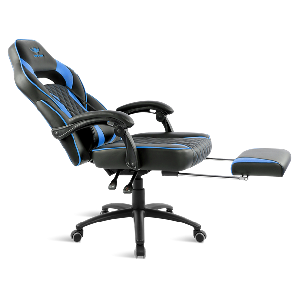 Spirit of Gamer szék - MUSTANG Blue (állítható dőlés/magasság; kihajtható lábtartó; max.120kg-ig, kék) - Image 5