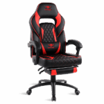 Spirit of Gamer szék - MUSTANG Red (állítható dőlés/magasság; kihajtható lábtartó; max.120kg-ig, piros)