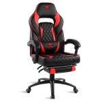 Spirit of Gamer szék - MUSTANG Red (állítható dőlés/magasság; kihajtható lábtartó; max.120kg-ig, piros)