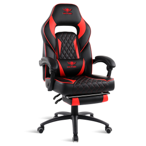 Spirit of Gamer szék - MUSTANG Red (állítható dőlés/magasság; kihajtható lábtartó; max.120kg-ig, piros)