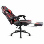 Spirit of Gamer szék - MUSTANG Red (állítható dőlés/magasság; kihajtható lábtartó; max.120kg-ig, piros) - Image 5