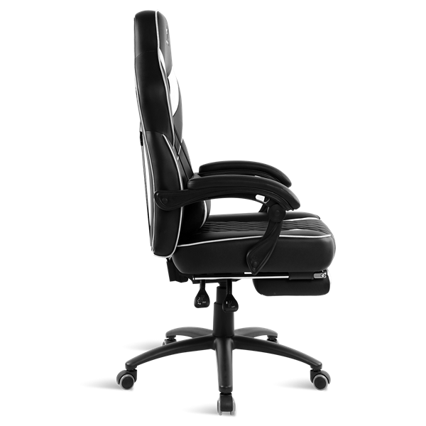 Spirit of Gamer szék - MUSTANG White (állítható dőlés/magasság; kihajtható lábtartó; max.120kg-ig, fehér) - Image 3