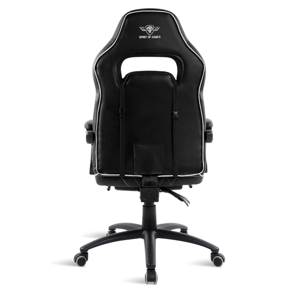 Spirit of Gamer szék - MUSTANG White (állítható dőlés/magasság; kihajtható lábtartó; max.120kg-ig, fehér) - Image 4