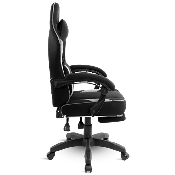 Spirit of Gamer szék - RAVEN (állítható dőlés/magasság; kihajtható lábtartó; max.120kg-ig, fekete) - Image 3