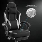 Spirit of Gamer szék - RAVEN (állítható dőlés/magasság; kihajtható lábtartó; max.120kg-ig, fekete) - Image 7