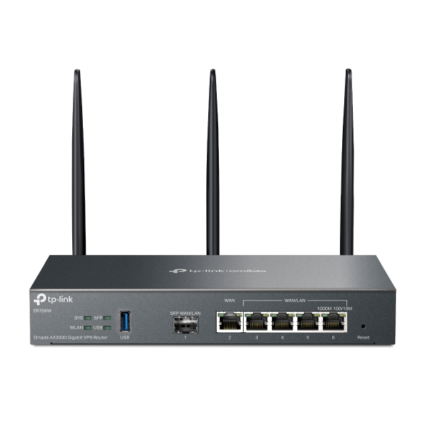 TP-Link Router WiFi AX3000 - ER706W VPN (2402Mbps 5GHz + 574Mbps 2,4GHz; 5x 1Gbps + 1Gbps SFP; 50x VPN; Omada) - Image 2