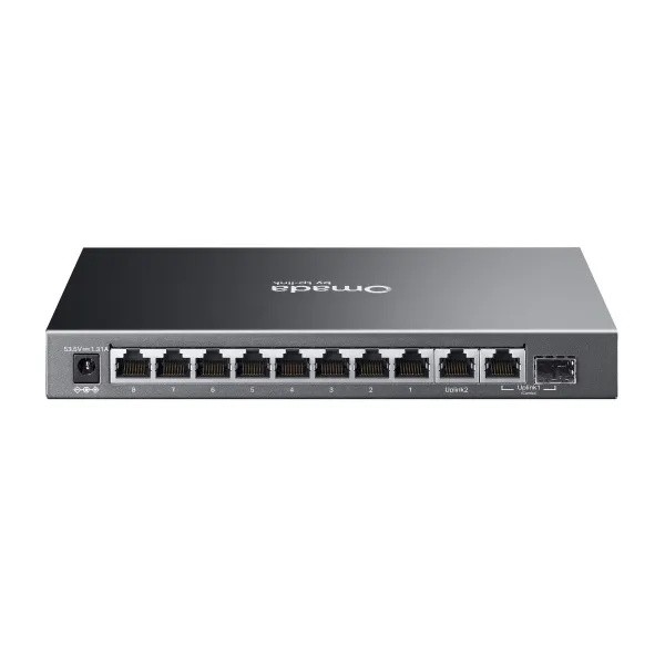 TP-Link Switch Menedzselhető PoE - ES210GP (Omada; 9x 1Gbps; 8x af/at PoE+ port; 1x SFP/RJ45 combo port; 63W) - Image 2
