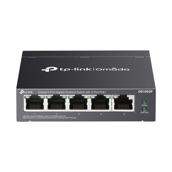 TP-LINK Switch 5x1000Mbps(4xPOE) Fémházas (Omada), DS105GP - Image 3